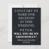 Bent u mijn Groomsman? Gepersonaliseerd Kaart (Voorkant)