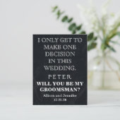 Bent u mijn Groomsman? Gepersonaliseerd Kaart (Staand voorkant)