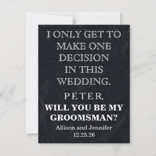 Bent u mijn Groomsman? Gepersonaliseerd Kaart