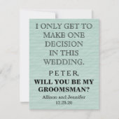 Bent u mijn Groomsman? Gepersonaliseerd Kaart (Voorkant)