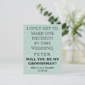 Bent u mijn Groomsman? Gepersonaliseerd Kaart (Staand voorkant)