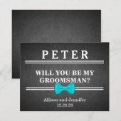 Bent u mijn Groomsman? Gepersonaliseerd Kaart (Voorkant / Achterkant)