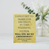 Bent u mijn Groomsman? Gepersonaliseerd Kaart (Staand voorkant)