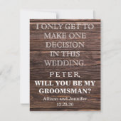Bent u mijn Groomsman? Gepersonaliseerd Kaart (Voorkant)