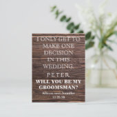 Bent u mijn Groomsman? Gepersonaliseerd Kaart (Staand voorkant)