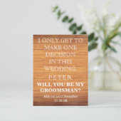 Bent u mijn Groomsman? Gepersonaliseerd Kaart (Staand voorkant)