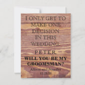 Bent u mijn Groomsman? Gepersonaliseerd Kaart (Voorkant)