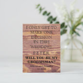 Bent u mijn Groomsman? Gepersonaliseerd Kaart (Staand voorkant)