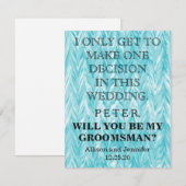 Bent u mijn Groomsman?Gepersonaliseerd Kaart (Voorkant / Achterkant)