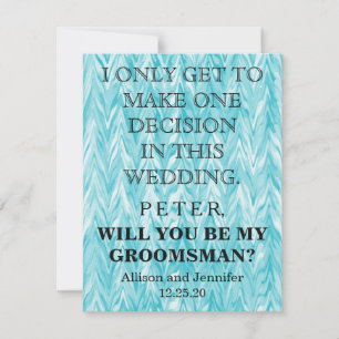 Bent u mijn Groomsman?Gepersonaliseerd Kaart