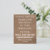 Bent u mijn Groomsman? Gepersonaliseerd Kaart (Staand voorkant)