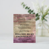 Bent u mijn Groomsman? Gepersonaliseerd Kaart (Staand voorkant)