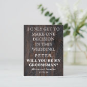 Bent u mijn Groomsman? Gepersonaliseerd Kaart (Staand voorkant)