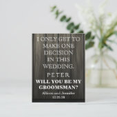 Bent u mijn Groomsman? Gepersonaliseerd Kaart (Staand voorkant)
