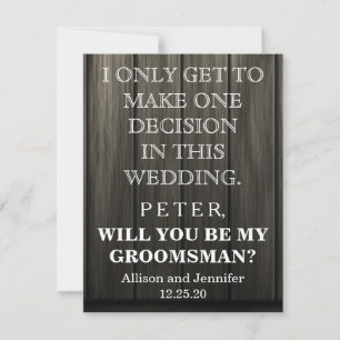Bent u mijn Groomsman? Gepersonaliseerd Kaart