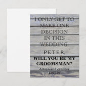 Bent u mijn Groomsman? Gepersonaliseerd Kaart (Voorkant / Achterkant)
