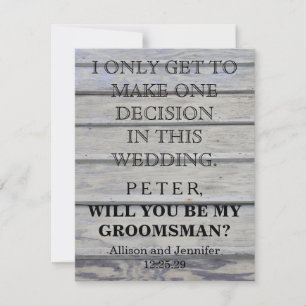 Bent u mijn Groomsman? Gepersonaliseerd Kaart