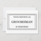 Bent u mijn Groomsman? Gepersonaliseerd Kaart (Voorkant)
