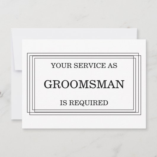 Bent u mijn Groomsman? Gepersonaliseerd Kaart (Voorkant)