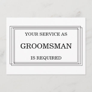 Bent u mijn Groomsman? Gepersonaliseerd Kaart