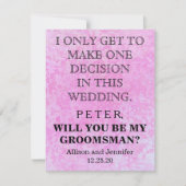 Bent u mijn Groomsman? Gepersonaliseerd Kaart (Voorkant)