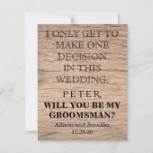 Bent u mijn Groomsman? Gepersonaliseerd Kaart (Voorkant)