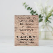 Bent u mijn Groomsman? Gepersonaliseerd Kaart (Staand voorkant)
