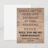 Bent u mijn Groomsman? Gepersonaliseerd Kaart (Voorkant / Achterkant)