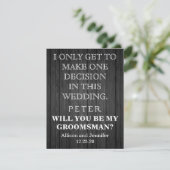 Bent u mijn Groomsman? Gepersonaliseerd Kaart (Staand voorkant)