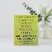 Bent u mijn Groomsman? Gepersonaliseerd Kaart (Staand voorkant)