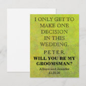 Bent u mijn Groomsman? Gepersonaliseerd Kaart (Voorkant / Achterkant)