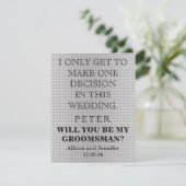 Bent u mijn Groomsman? Gepersonaliseerd Kaart (Staand voorkant)