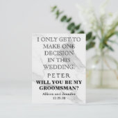 Bent u mijn Groomsman? Gepersonaliseerd Kaart (Staand voorkant)