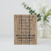 Bent u mijn Groomsman? Gepersonaliseerd Kaart (Staand voorkant)