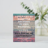 Bent u mijn Groomsman? Gepersonaliseerd Kaart (Staand voorkant)