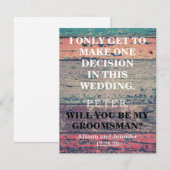 Bent u mijn Groomsman? Gepersonaliseerd Kaart (Voorkant / Achterkant)