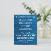 Bent u mijn Groomsman? Gepersonaliseerd Kaart (Staand voorkant)