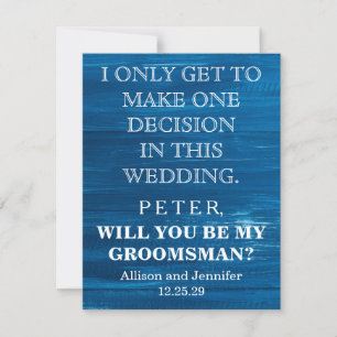 Bent u mijn Groomsman? Gepersonaliseerd Kaart