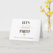 Bent u mijn Groomsman Gold Lets Bridal Party? Kaart (Gele Bloem)