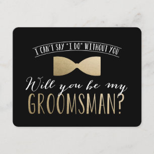 Bent u mijn Groomsman?   Groomsmannen Kaart