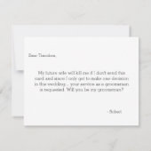Bent u mijn Groomsman? | Groomsmannen Kaart (Achterkant)