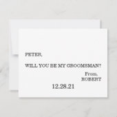 Bent u mijn Groomsman? Kaart (Achterkant)