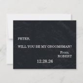 Bent u mijn Groomsman? Kaart (Achterkant)
