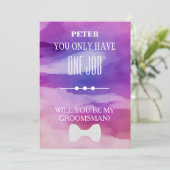 Bent u mijn Groomsman? Kaart (Staand voorkant)