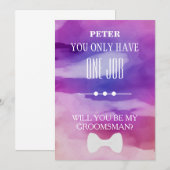 Bent u mijn Groomsman? Kaart (Voorkant / Achterkant)