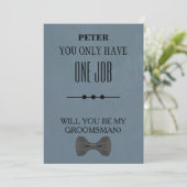 Bent u mijn Groomsman? Kaart (Staand voorkant)