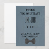Bent u mijn Groomsman? Kaart (Voorkant / Achterkant)