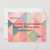 Bent u mijn Groomsman? Kaart (Achterkant)