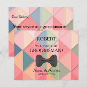 Bent u mijn Groomsman? Kaart (Voorkant / Achterkant)