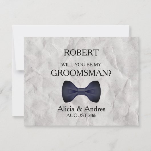 Bent u mijn Groomsman? Kaart (Voorkant)